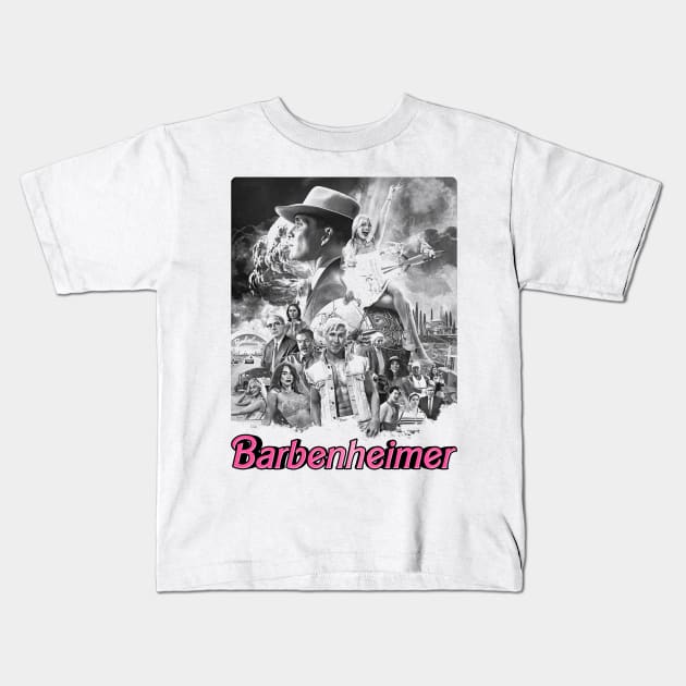 Barbenheimer Kids T-Shirt by WHITE ANGEL STUDIO